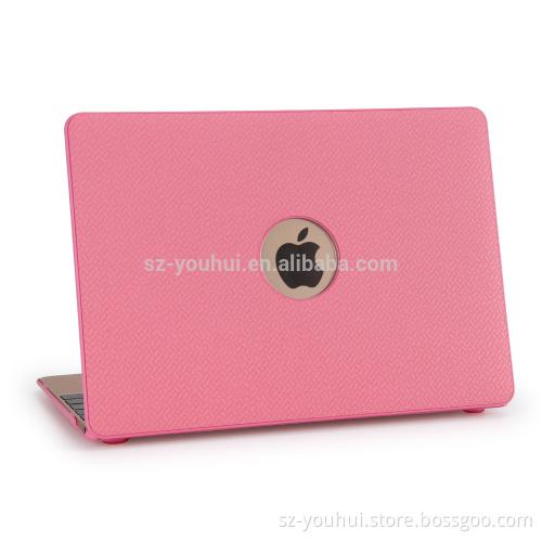 Wholesale Ultra Slim Weave Pattern PU Leather Case for Macbook 11" 12" 13" 15" Hard Cover